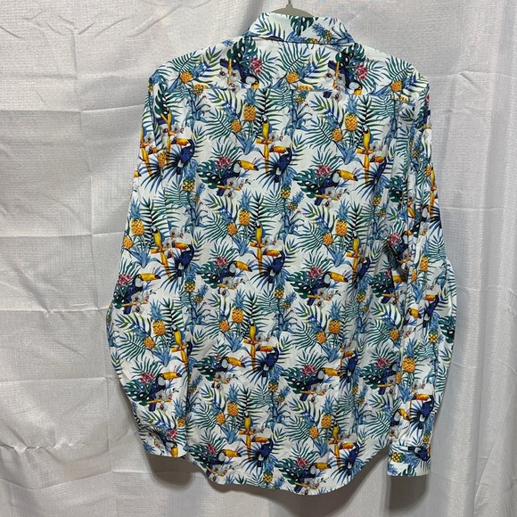 Paisley & Gray Slim Fit Toucan Macaw Tropical Buttondown - Picture 4 of 7